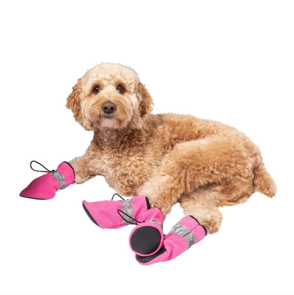 Set | Justice Pet Reflective Booties - Pink | Small - Picture 2 of 7